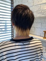 エヌアンドエー 春日部東口店(hair shop N&A) メンズ裾カラー×ウルフレイヤー 清潔感/黒髪