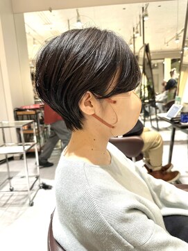 ラボー ノースプラザ店(LA'BO) 【LA'BO三浦】黒髪くびれ耳掛けショート