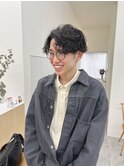 メンズ刈り上げマッシュ なみ巻きスパイラルパーマ