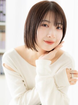 ドクターズ サロン ラブ(Dr's Salon LAB) ツヤ髪シースルーバング切りっぱなしボブe古河20代30代40代