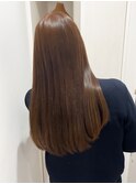 イメチェンヘア美髪ベージュカラーマロンベージュワイドバング