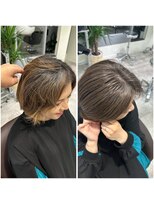 ジービージー(GBG)&nbsp;ショートボブ40代50代グレイカラー白髪染め白髪ぼかし