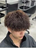 ツイストスパイラルパーマ/茶髪