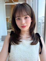 アフロート エル 錦糸町(AFLOAT L)&nbsp;暗髪で出せるこなれ感！フェイスレイヤー×ナチュラルセミロング