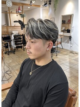 ミモザワークス(Mimosa Works) メンズバレイヤージュ風メンズメッシュ