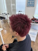 メンズヘアサロン トーキョー(Men's hair salon TOKYO.)&nbsp;ブリーチ1回ワインレッド