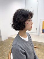 フィット ヒュー 千葉(fit hue) ミルクティーブロンド/ダークブルー/デジタルパーマ/千葉駅
