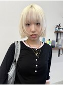 ハッシュカット/顔周りカット/横浜/ハイトーン/金髪