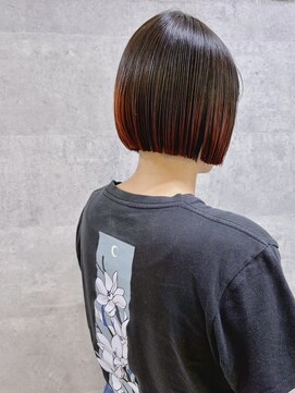 コワフュールトーリ フジグラン店(COIFFURE TORI) 切りっぱなしボブ×レッドインナーカラー