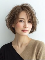 Heart's美人設計と白髪ぼかし専門店 青山表参道店 脱白髪染め/ショートヘア【ハーツ】&nbsp;白髪ぼかし脱白髪染め似合わせショートボブ40代50代60代