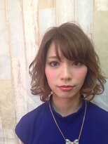 フェリシータ 緑地公園店(felicita) 透明感があるマーメイドアッシュ@斜めバングウェービーボブ