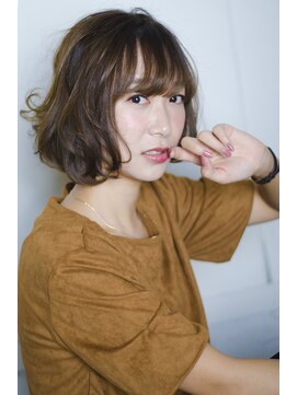 アビーヘア 市川店(abie hair) キャラメルカラーのフェミニンボブ