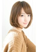 丸みのあるハイライトで束感あるミニボブ[恵比寿駅/髪質改善]