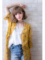 ヘアーアートシフォン 川口東口店(hair art chiffon) インナーカラー,ハイライト&無造作カールの丸みショート