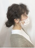 スパイラルパーマでシニョンアレンジ☆