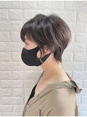 大人可愛いハンサムショート×ベージュ系カラー20代30代40代