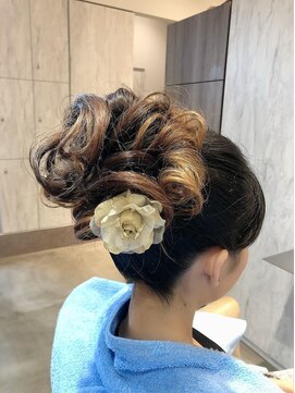 ヘアアンドメイク オプシス(Hair&Make OPSIS) ボリュームのない方のカールアップシニヨン【振袖スタイル】