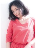 ダークアッシュ☆艶髪☆切りっぱなしボブ