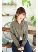 ボブハーフアップ