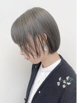 アクアオモテサンドウ(ACQUA omotesando)&nbsp;◎ブリーチ1回ミルクティーグレージュアッシュオリーブ!ベナボブ