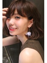 20代30代40代50代美髪大人可愛いこなれミディ　コテ巻き　銀座