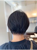 大人可愛い20代30代40代前下がり骨格補正絶壁解消ショートボブ◎