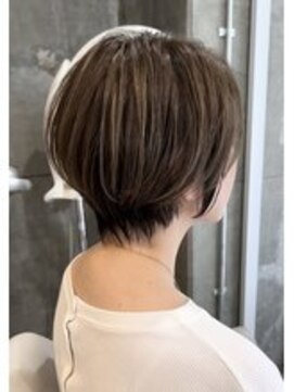 モールヘア 西中島店(MOOL hair) 大人ショートヘアイルミナカラーグレーベージュ