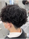 縦落ちパーマ/ツイストパーマメンズ/くるくる波巻きパーマ