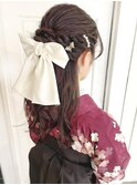 編み込みゆるふわヘアセット☆着物セット