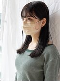 【白川】20代30代40代ぱっつん前髪ミントベージュ23.5.9