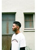 MEN'SHAIRツーブロック束感ショート波巻きハイライト95