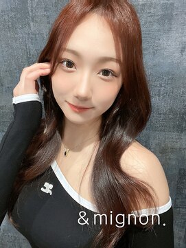 ミニョン(& mignon) 大人可愛い韓国ヘア×ピンクブラウン