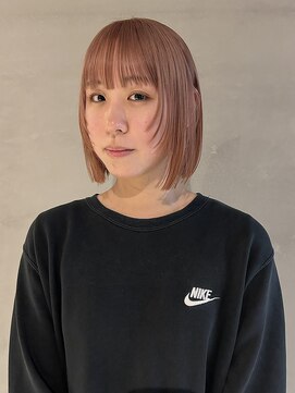 ソイリウム 下北沢(soi rium) ピンクベージュボブ_ボブスタイル_ブリーチボブ_レイヤーボブ