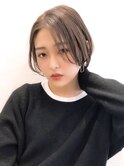 say.重政　かきあげショート前髪パーマニュアンスカラー小顔ボブ