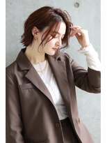 シェール(cher)&nbsp;かきあげバング/ショート/ブラウンレッド【cher西宮北口:IKUKA】