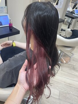 アーチバイケンジ(arch by kenje) 耳周りインナーカラー★チェリーレッド