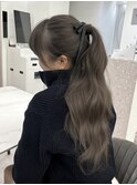 グレージュ アッシュグレー 透明感カラー