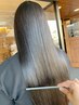 【地毛風な仕上がり】カット＋髪質改善ストレート＋トリートメント