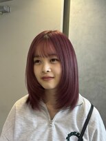 ラック(LUCK)&nbsp;ピンクラベンダー/船橋/くすみベージュ/細めハイライト