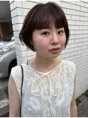 20代30代透明感モカブラウンショート