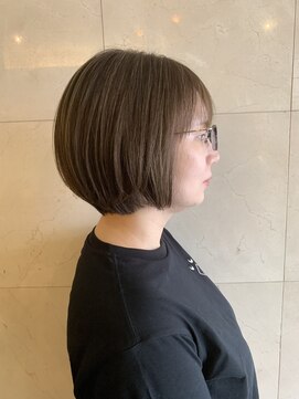 大須賀美容室 けやき通り店 白髪ぼかし透明感ショートボブ