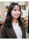 人気!コテ巻き風パーマ!