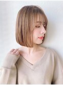 抜け感◎ナチュラルハイライトショートボブで小顔見せp越谷