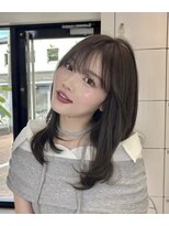 オニキス 原宿(ONYX)&nbsp;e15髪質改善暗髪透明感カラーグレージュミディアムレイヤー原宿