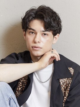 アンフィニー 銀座(ANFINI) 東京銀座mensカットワイルド短髪パーマ強めパーマ癖毛風上手髪型