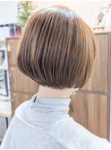 ショートボブ/白髪染め透明感カラー30代/40代/50代