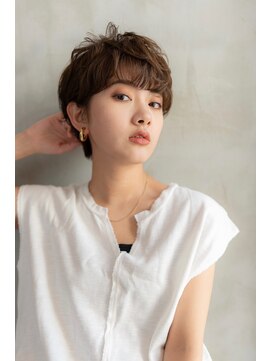 ケアリー 武蔵小杉(Carelly) 大人かわいい前髪セシルカットココアブラウンフリンジウェーブ