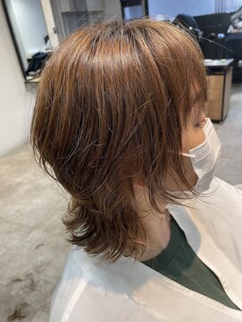 アフィックス ヘア 水天宮前店(affix hair) マッシュウルフ×マロンブラウン