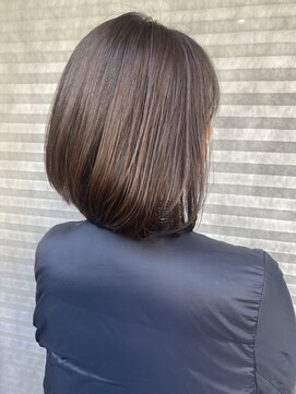 ミント(mint.) 大人可愛い！シンプルボブ！シナモンブラウン！十条！