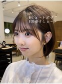 ショートボブ/小顔ショート/前髪